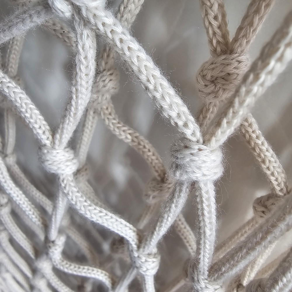NEW Cream Bohemian Macrame ROPE NET DRESS - Picture 12 of 12